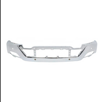 Front Bumper Face Bar With Fog Light Hole With Sensor Hole Chrome Steel 