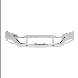 Front Bumper Face Bar With Fog Light Hole With Sensor Hole Chrome Steel 